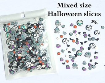 Halloween Polymer Clay Slices Fillings. Mixed Halloween Slices Sprinkles for Slime Nail Art Crafts. Resin Supplies. Nail Art Supplies