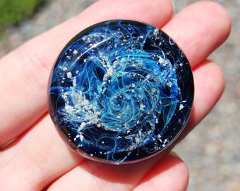 Pet Memorial Stone | Ashes Keepsake in Glass | Handmade Pet Ashes Memorial | Dog & Cat Loss Gift | Cremation Glass Art