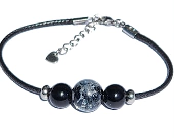 Cremation Jewelry Bracelet, Memorial Bracelet with Ash Infused Beads: Pet memorial urn bracelet, Loss of pet mourning jewelry