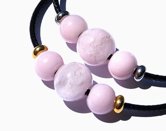 Handmade Pink Cremation Bracelet - Unique Blown Glass Jewelry with Pet's Ashes