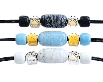 Cremation Jewelry Bracelet, Paw Print Memorial Jewelry, Cremation Pet Memorial, Urn Bracelet, Ashes Infused Glass Cremation Jewelry