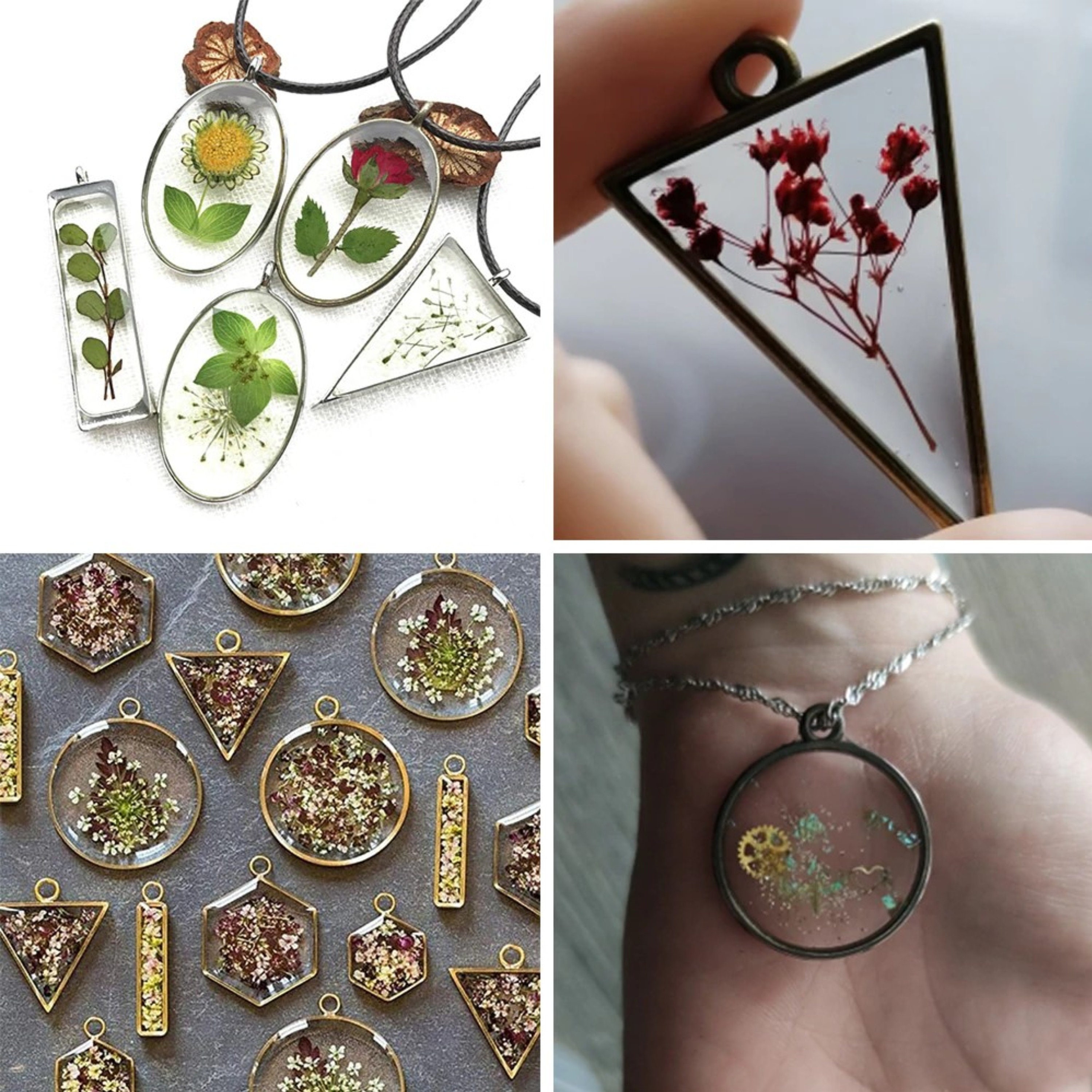 Resin Jewelry Making with Wood Bezels and Real Flowers - Easy to Follow  Process Tutorial 