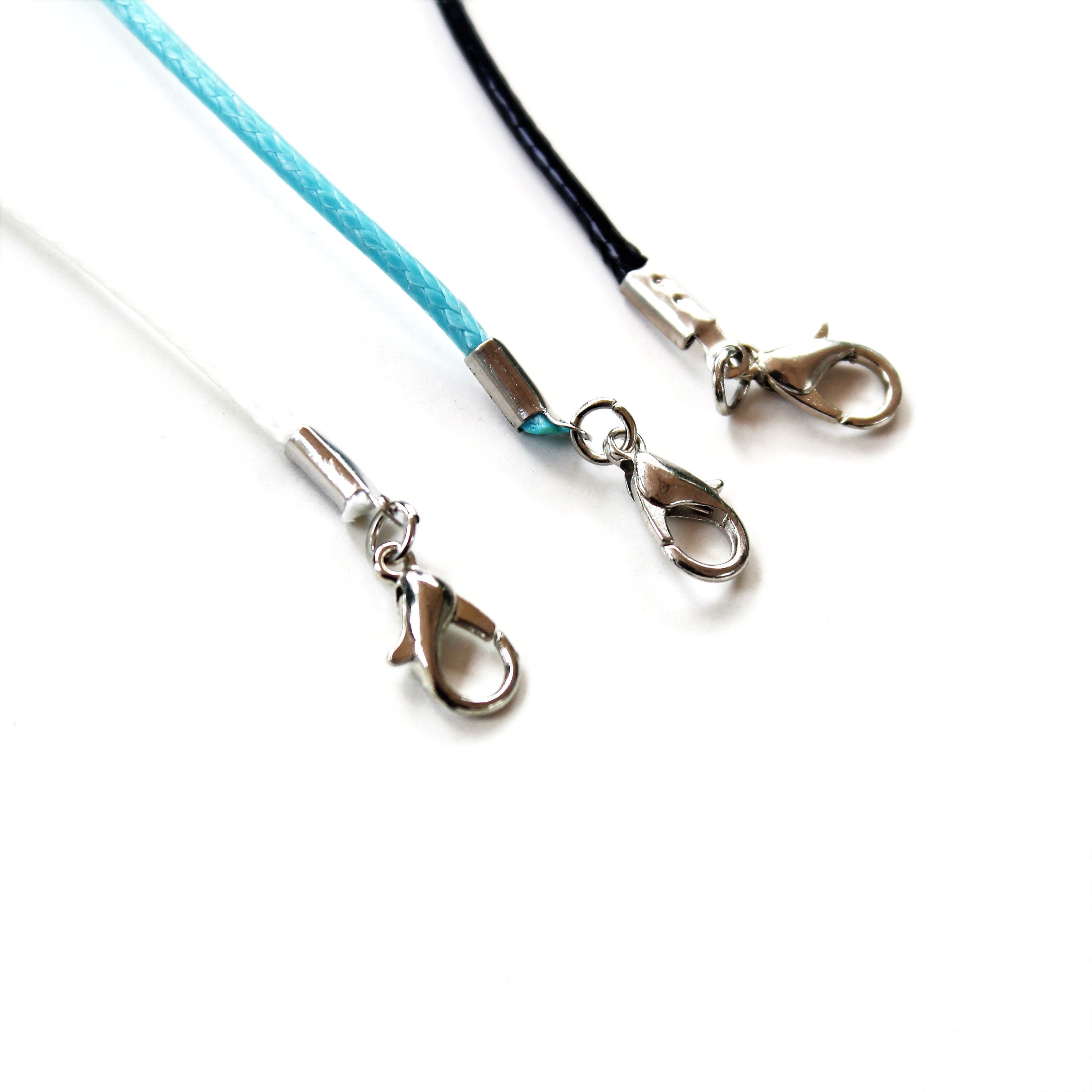 Waxed Cotton Necklace Cord Lobster Claw Clasp DIY Etsy