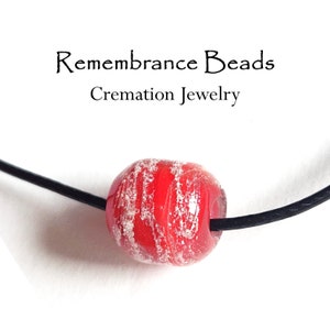Cremate Jewelry Remembrance Beads - Ash into glass keepsake - Cremation Jewelry for men - Urn Necklace - Pet Urn Memorial Jewelry