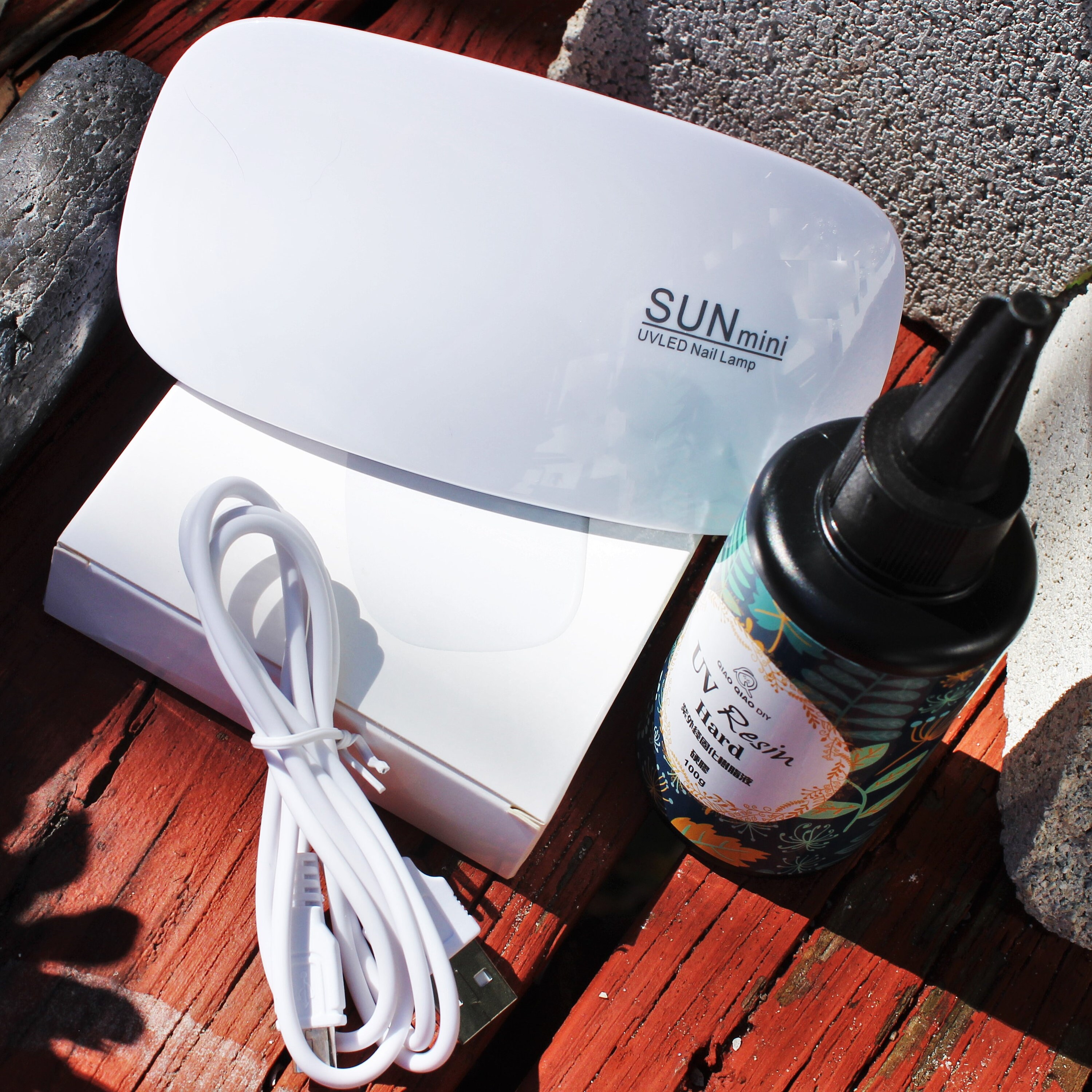 UV resin and UV light, Resin beginner kit 100g uv resin with uv lamp