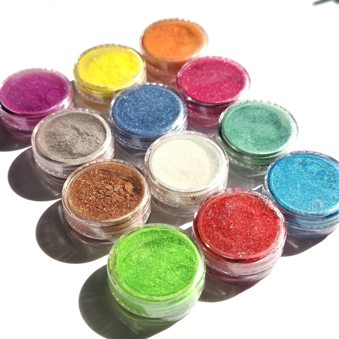 Pearlescent Mica Pigment Powder: 12 Color Shimmery Resin Craft Kit - Etsy