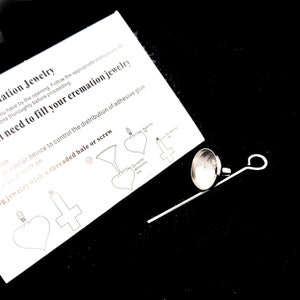Stainless steel funnel to fill cremation jewelry and urn necklace. Funnel for filling cremated ashes. Urn filling. Funnel for ashes