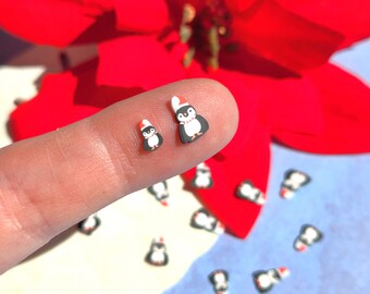 Polymer Clay Penguin Slices - 20g Fake Sprinkles for Slime or Nail Art Supplies. 5mm Christmas Penguin Fillings. Resin Crafts