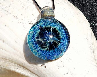Blown Glass Pendant Statement Necklace - Handmade jewelry