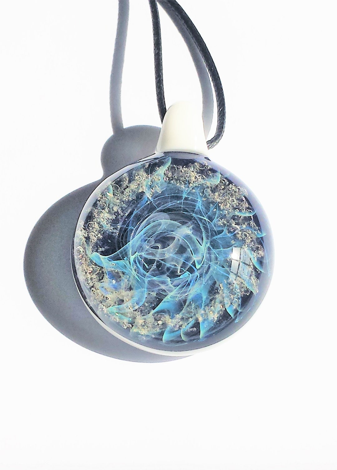 Ashes blown into glass necklace clearance
