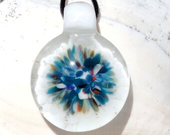 Heady blown glass pendant necklace - Trippy glass pendants. Unique birthday gift for her. Gift for him. Glass necklace. Handmade gifts