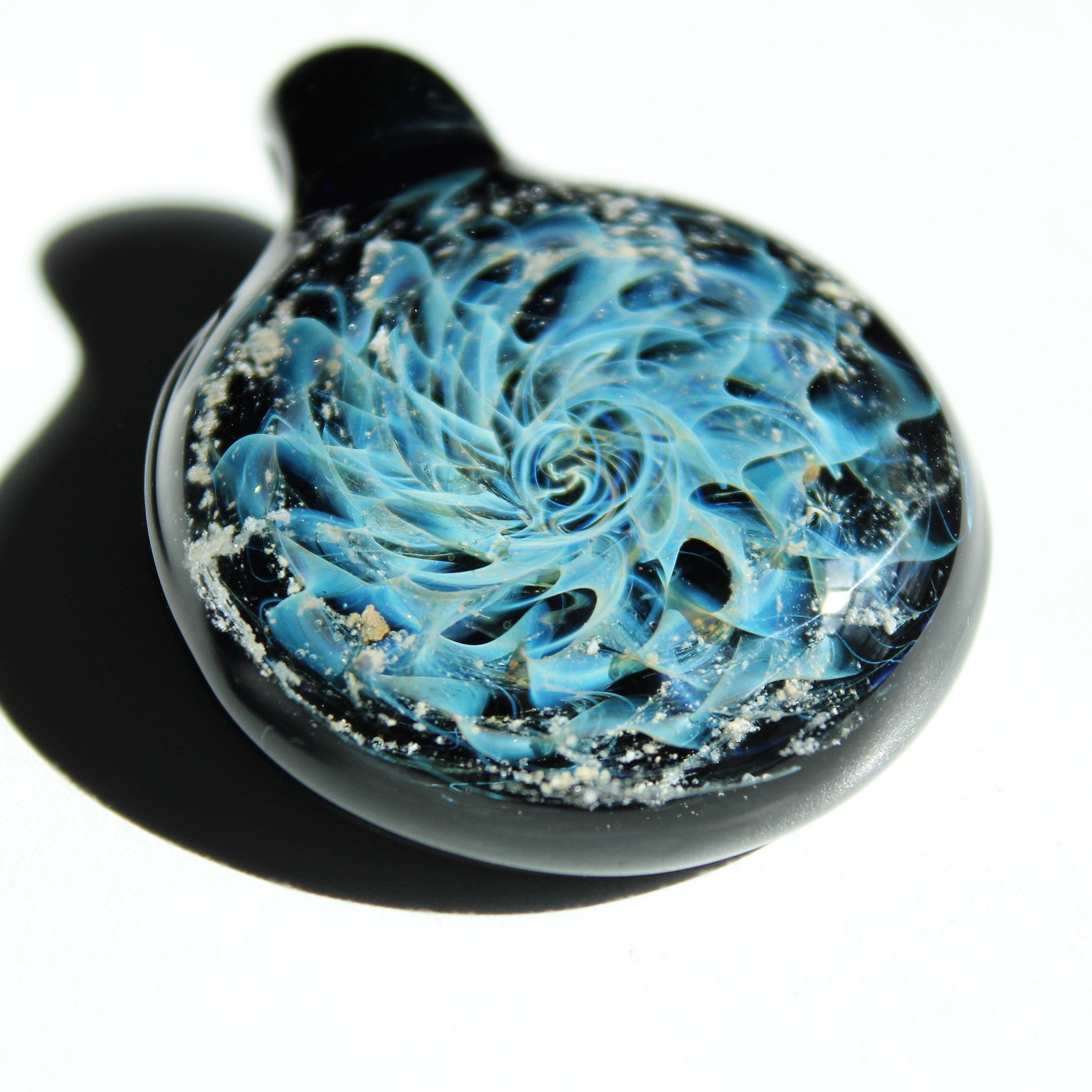 Cremation Ashes Jewelry - StarDust Galaxy Necklace - Blown ...
