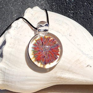 Blown Glass Pendant Necklace. Heady Glass Pendant. Handmade Unique Jewelry. Implosion Glass Pendant. Trippy Glass. Best Friend Gift