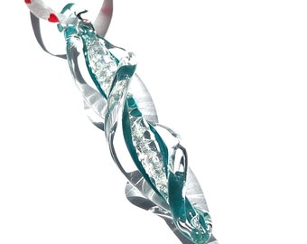 Glass cremation ornament - Frozen in Time pet memorial suncatcher