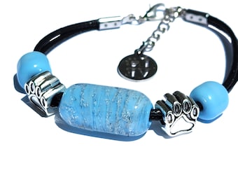 Paw Print Cremation Bracelet  - Paw Print Bracelet with Ashes - Pet Memorial - Cremate Jewelry - Cremation Bracelet - Urn Bracelet