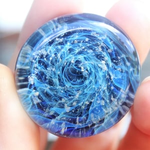 Blown Glass Pet Cremation Touchstone: Ash Infused Worry Stone