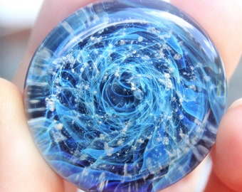 Cremation jewelry pet memorial. Blown glass worry stone. Glass cremation stone in frame. Ash infused glass cremation keepsake