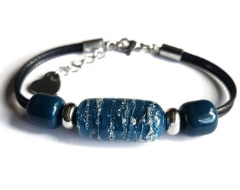 Dog Memorial Bracelet, Pet Ashes Bracelet, Handmade Cremation jewelry