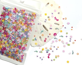 Mixed Shape Glitter: 20 g Assorted Shapes & Colors, Party Crafts, Resin/Nail Art Supplies
