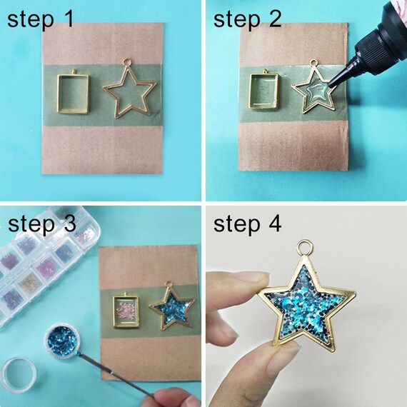 DIY Pendant Making Paper Tapes For Metal Hollow Frame Open Bezel UV Resin Craft DIY Pendant Making Paper Tapes For Metal Hollow Frame Open Bezel UV Resin Craft