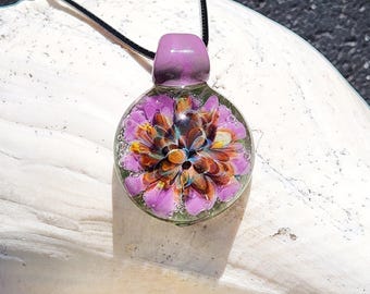 Handmade Heady Glass Pendant – Multicolored Borosilicate Necklace