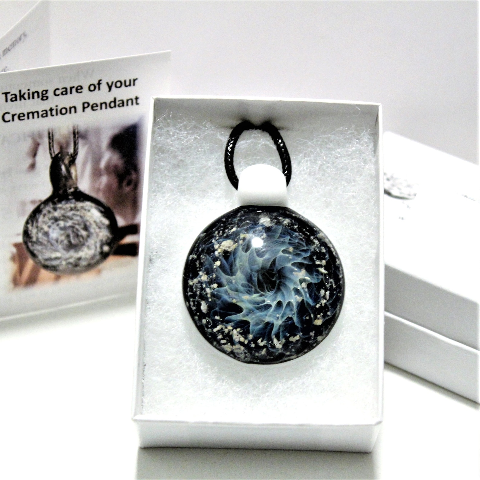 Cremation Jewelry Blown Glass Pendant Dragonfire Galaxy Etsy Canada