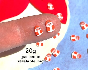 Santa Polymer Clay Slices: 5mm Christmas Sprinkles for Slime & Resin Crafts