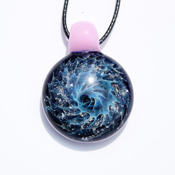 Glass cremation necklace sale