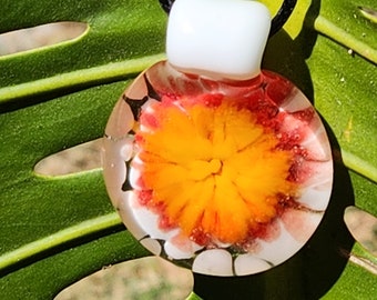 Handmade Jewelry Blown Glass Pendant Necklace - Heady Glass Pendant