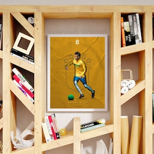 Neymar Jr Poster – Brazil #11 | Digital Poster Art | Early Career Neymar | National Team Tribute