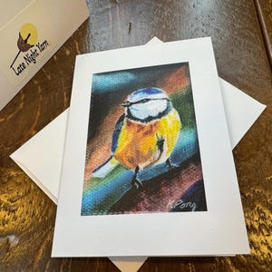 Pretty Bird Greeting Card, blank inside, print of original artwork, 3&quot;x5&quot; with envelope
