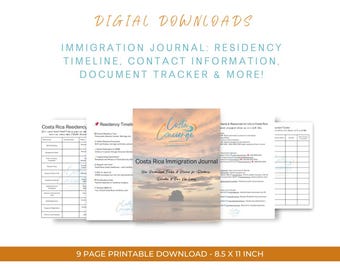 Costa Rica Residency Journal: Immigration Guide, Checklist & Timeline (PDF Download + Canva Template)
