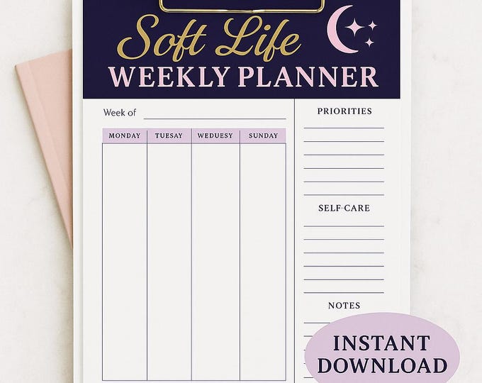 Soft Life Weekly Planner (Digital)