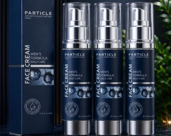 Crema facial Particle para hombre – Cuidado diario avanzado de la piel para hombres / Hidratante antiedad (paquete de 3)