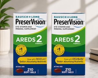 PreserVision AREDS 2 Cápsulas de Vitaminas para os Olhos – Suplemento Avançado para a Saúde Ocular