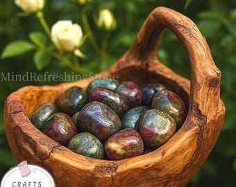 2 STKS Bloedsteen Tumble- Dragon Bloedsteen Kristallen Natuurlijke Bloedsteen Jaspis Edelstenen - Aardingssteen - Healing Chakra Kristal - Geschenken