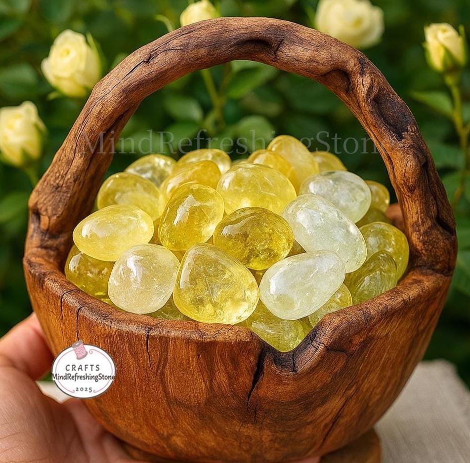 Citrine Stone Tumbled Stones-Natural Yellow Crystal Gemstone-Rough 1 - 2" Meditation Stone-Raw Stones Home Decoration-Housewarming Gift