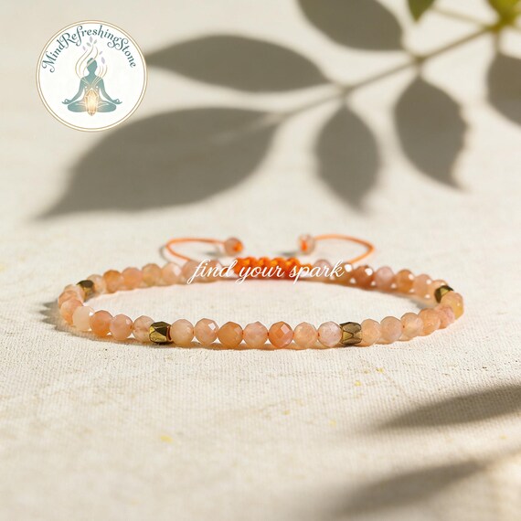 Gift of Light: Dainty Sunstone Bracelet for Optimism & Good Fortune – Meaningful Unisex Gift