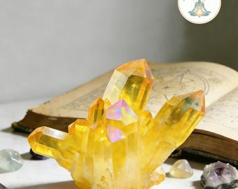天然コンゴ産シトリンクリスタル、多端石英原石標本 - Etsy 日本