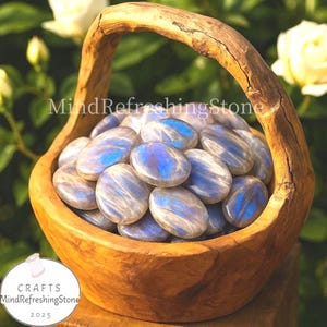 Rainbow Moonstone Crystal Tumbled Stones-Moonstone Palm Pocket stone-Healing Gemstones Mineral Specimen Gifts