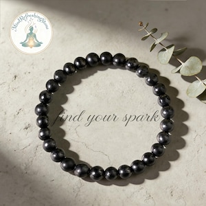 Shungite Protection Bracelet - Strength & Grounding, EMF Shielding Gemstone Jewelry