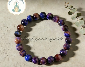 Tiefviolettes Sugilith Armband - Stein für spirituelles Wachstum, innere Vision & emotionales Gleichgewicht