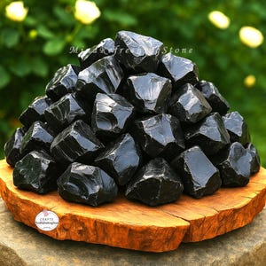 Wholesale Lot 1-5 Lbs Rough Black Obsidian Crystal,High Grade A Quality Natural Obsidian Healing Stone,Raw Chunk Meditation Rocks,Decor Gift