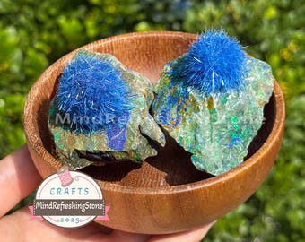 Espécimen mineral de zeolita azul con forma de diente de león, ideal para decoración del hogar, regalo, roca energética, cristal de cavansita