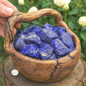 2PCS Raw Lapis Lazuli Rough Stone: High Grade Afghan Crystal Chunks