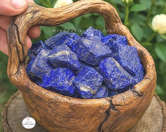 2PCS Raw Lapis Lazuli Rough Stone: High Grade Afghan Crystal Chunks