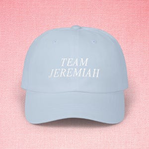 Team Jeremiah Hat - TSITP Embroidered Adjustable Baseball Cap Light Blue