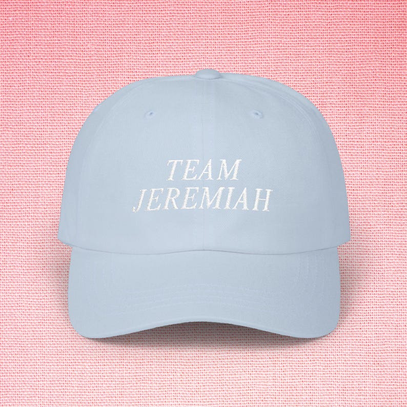 Team Jeremiah Hat - TSITP Embroidered Adjustable Baseball Cap Light Blue