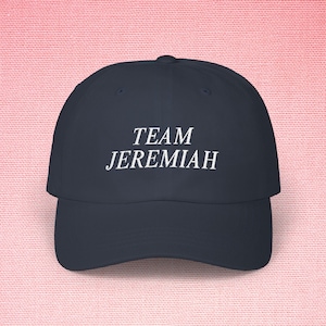 Team Jeremiah Hat - TSITP Embroidered Adjustable Baseball Cap Navy