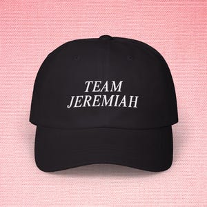 Team Jeremiah Hat - TSITP Embroidered Adjustable Baseball Cap Black
